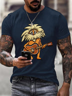 Men's Vintage Rock Tribute Printed Casual T-shirt