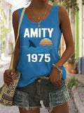 Women's Quint's Shark Fishing - Amity Island 1975 Printed Vest