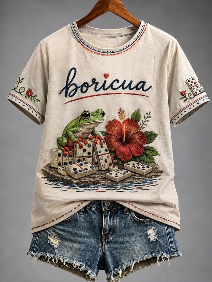Women's Puerto Rico Print T-Shirt