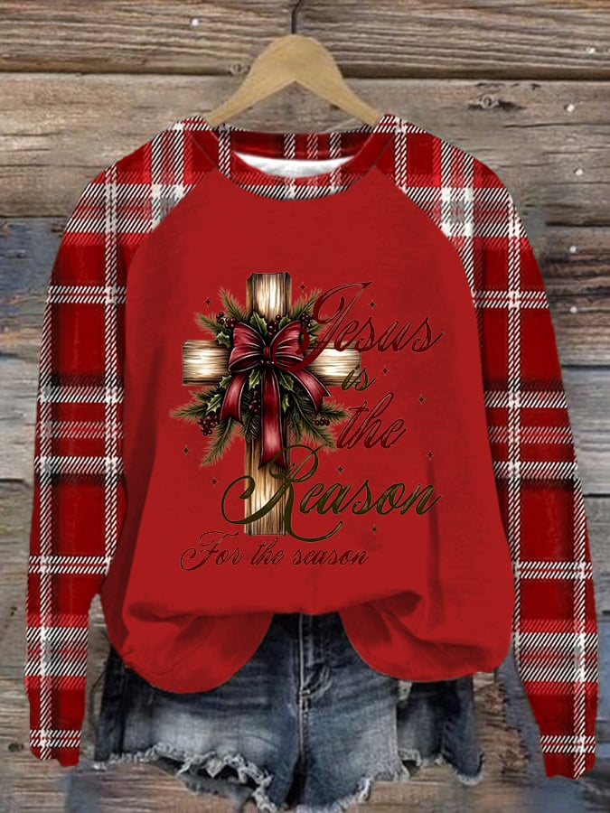 Women's Christmas printed casual sweatshirt