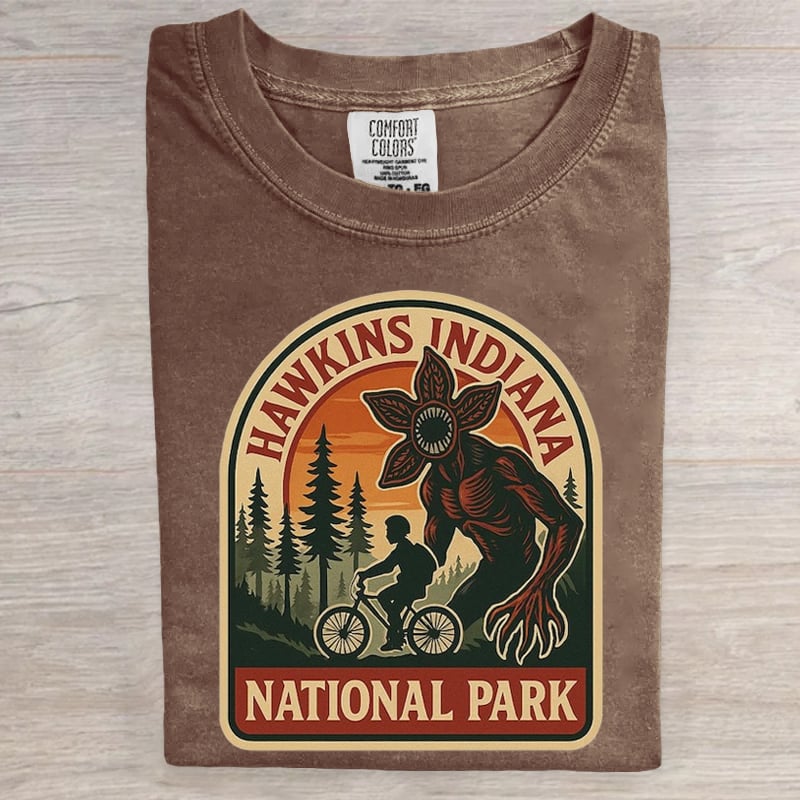 Hawkins Indiana National Park Upside Down Art Print T-Shirt