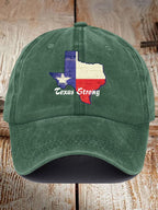 Retro Texas Strong Print Baseball Cap