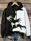 Women's Retro Halloween Art Print Sweatshirt