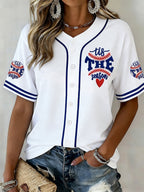 Women's  Baseball Is My Favorite Seasonl  Print Shirt