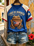 Women's Puerto Rico Boricua Art Print T-Shirt