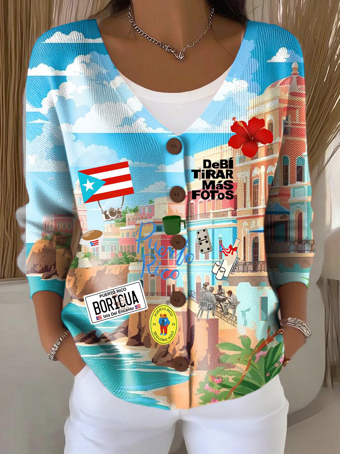 Women's Singer Print Sweater