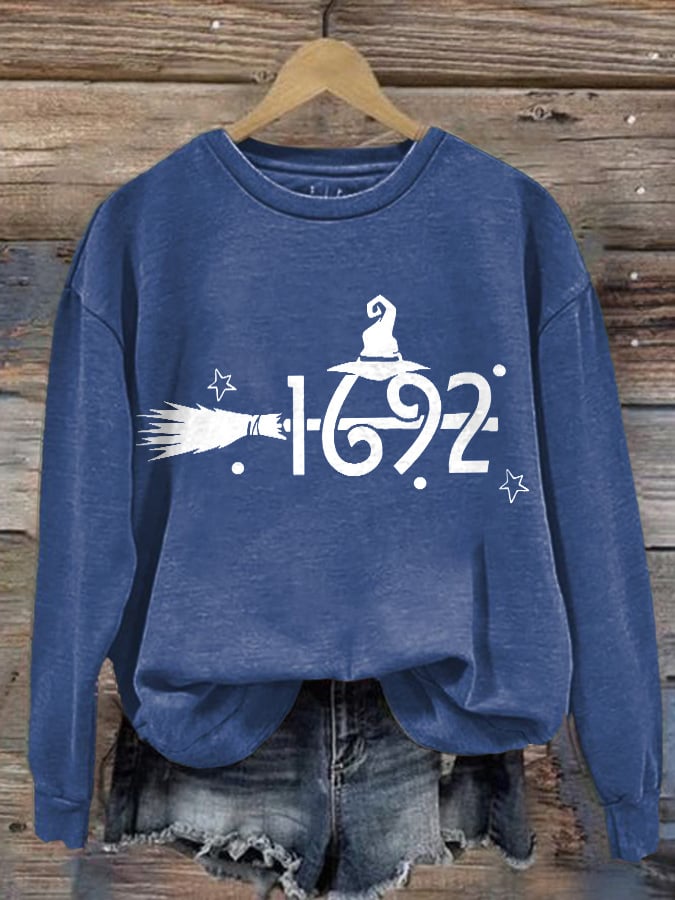 Women'S Halloween Witch 1692 Printed Sweatshirt