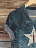Women's Texas Flooding Print T-Shirt