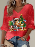 Puerto Rico Singer Boricua Printed Long Sleeve Top