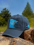 Retro Save The Boundary Waters Mn State Print Baseball Cap