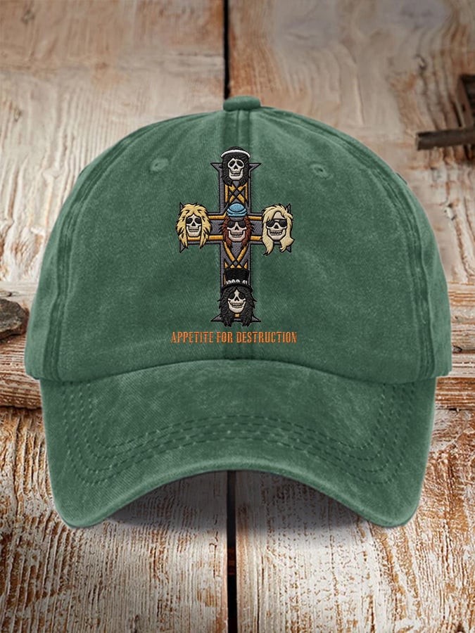 Retro Rock Appetite For Destruction Print Baseball Cap