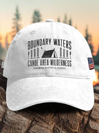 Retro Boundary Waters Cande Area Wilderness Superior National Forest Print Baseball Cap