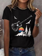 Women's Rustin In The Rain Print Round Neck T-Shirt