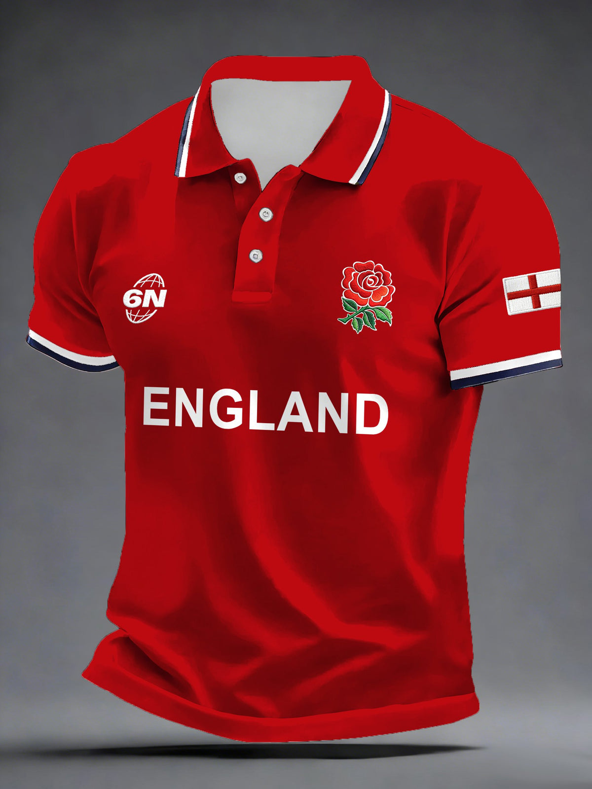 Men's Football Print Polo Shirt