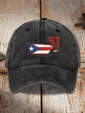Puerto Rico 51 Print Baseball Cap