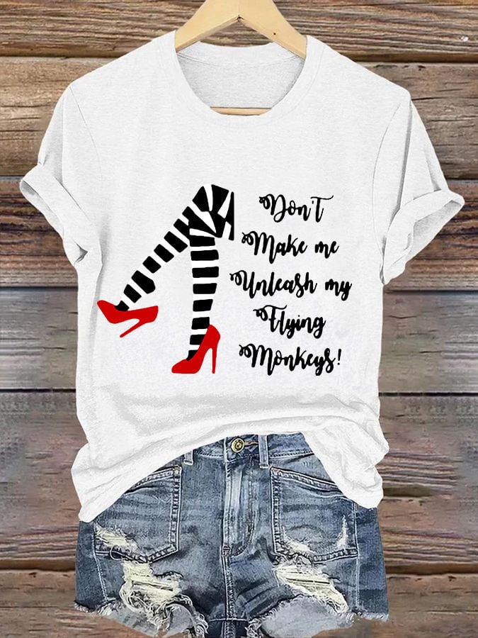 Women's Halloween Printed Casual T-Shirt