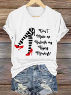 Women's Halloween Printed Casual T-Shirt