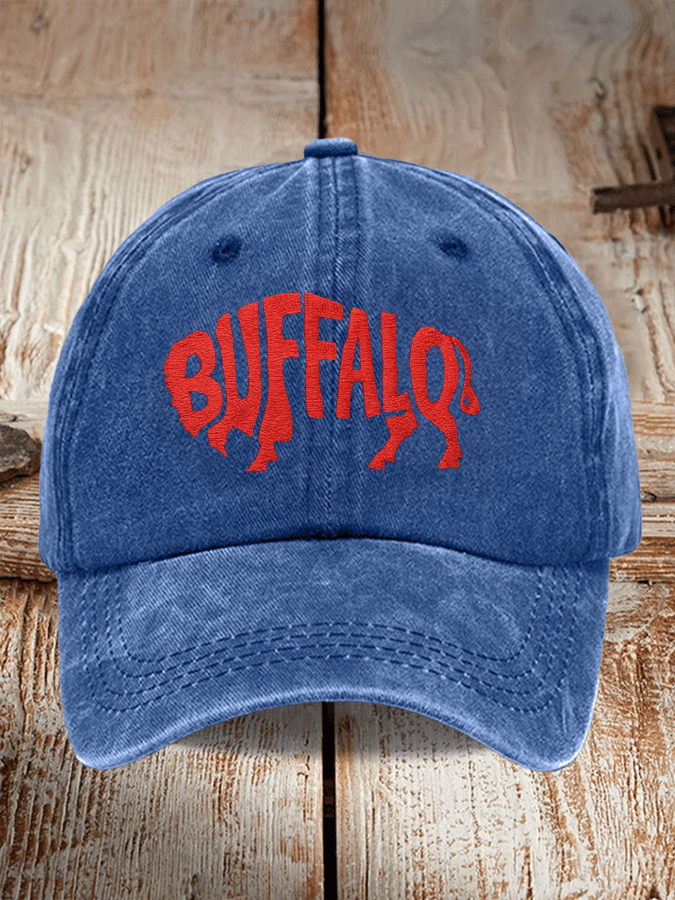 Football-patterned baseball cap