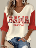 Women's long-sleeved printed top