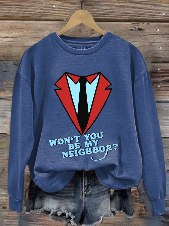 Retro Won’t You Be My Neighbor? Print Sweatshirt