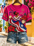 Women's Puerto Rico Print T-shirt