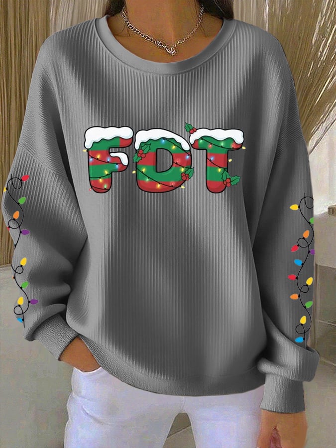 Women's FDT Christmas Print Sweatshirt