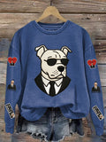 Women's music band crew neck printed casual sweatshirt