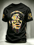 Men's Singer Print Casual T-Shirt