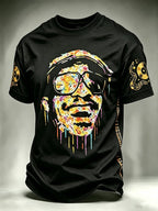 Men's Singer Print Casual T-Shirt