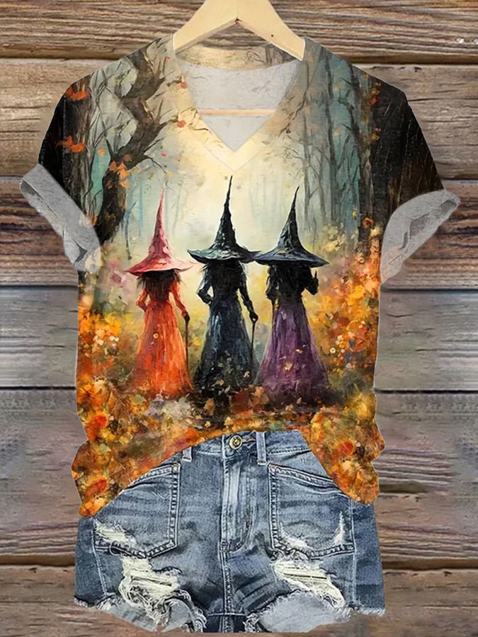 Women'S Witch Print Shirt