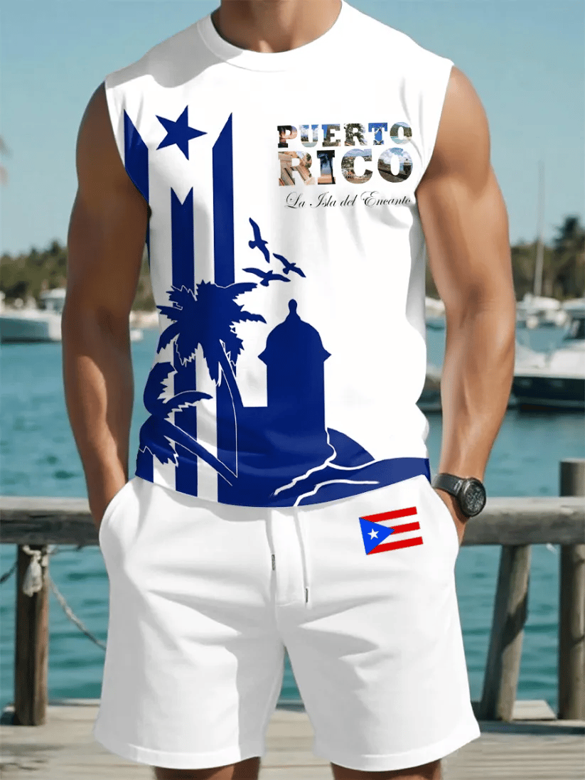 Men's Puerto Rico Print Vest