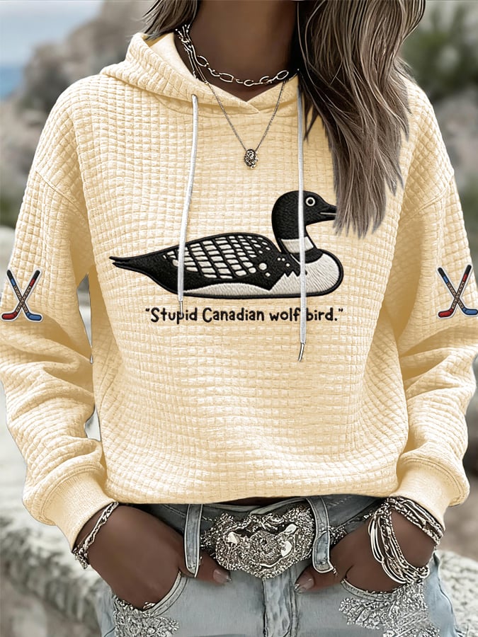 Women's Hockey Romance Print Casual Hoodie