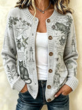 Women's Owens Sisters Apothecary Witch Printed Cardigan