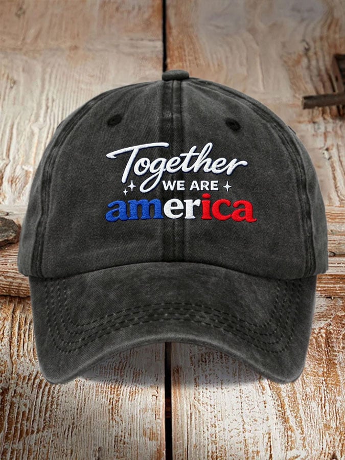 Unisex Together We Are America Print Baseball Cap