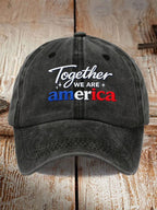 Unisex Together We Are America Print Baseball Cap
