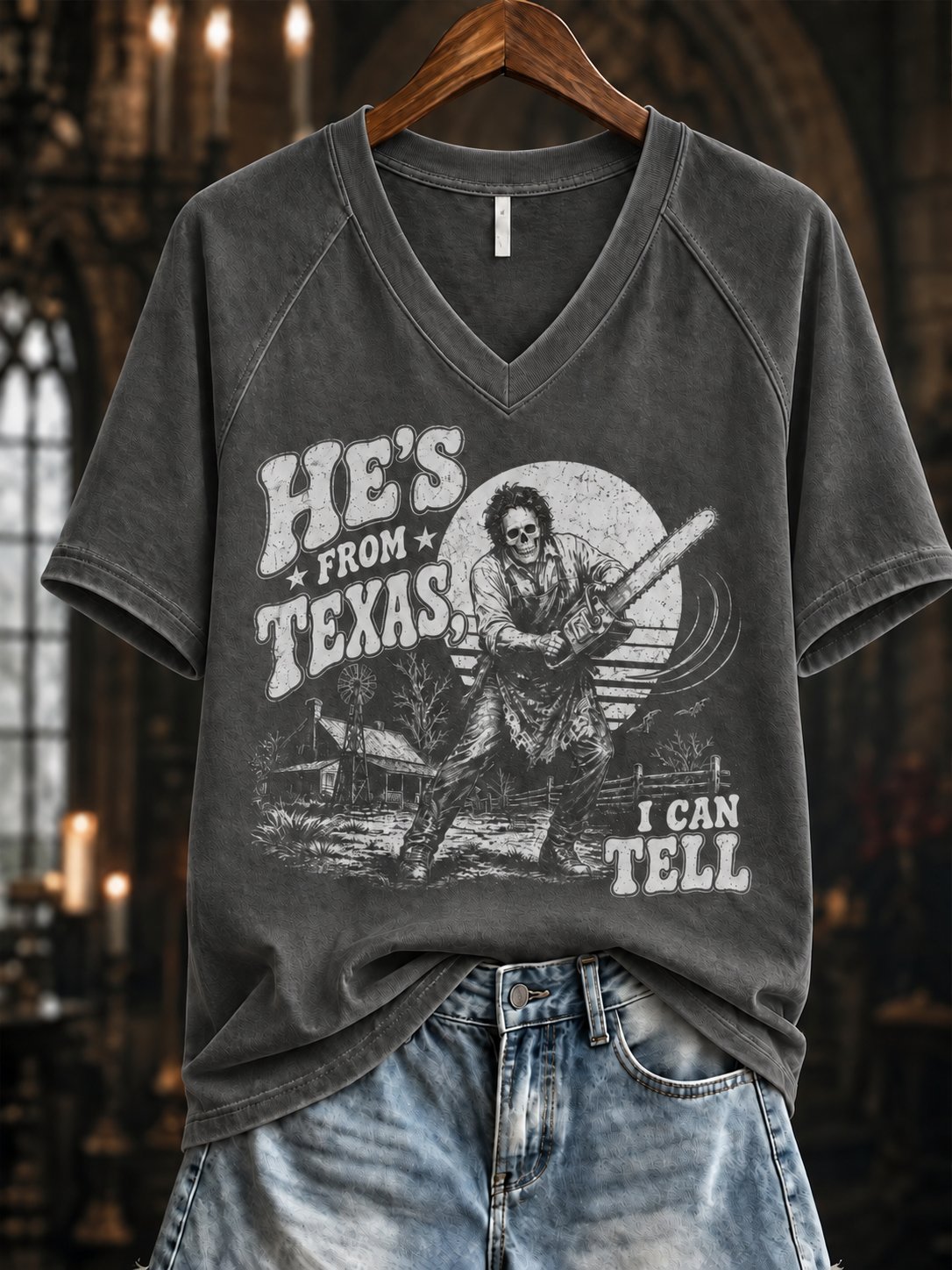 Women'S He's From Texas I Can Tell Print T-Shirt