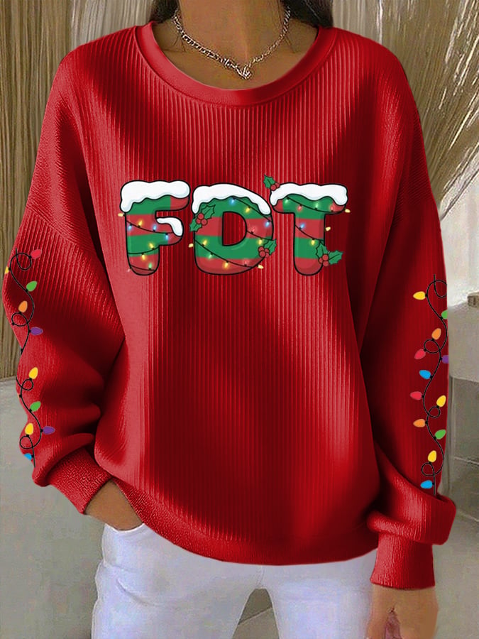 Women's FDT Christmas Print Sweatshirt