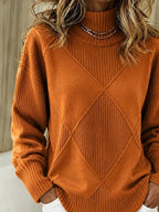 Women's Casual Solid-Color Knit Sweater
