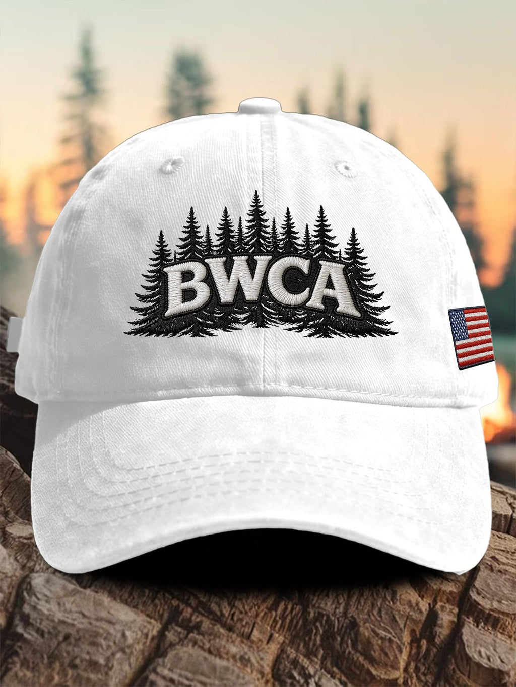 Retro Save The BWCA Save Boundary Waters Canoe Area Wilderness Print Baseball Cap