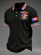 Men's Puerto Rico Print Casual Polo