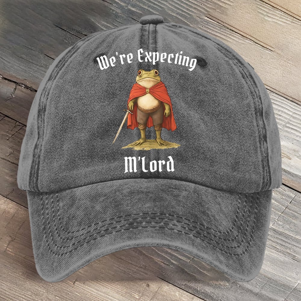 Frog Mom Dad Pregnancy Funny Couple Art Printed Cap