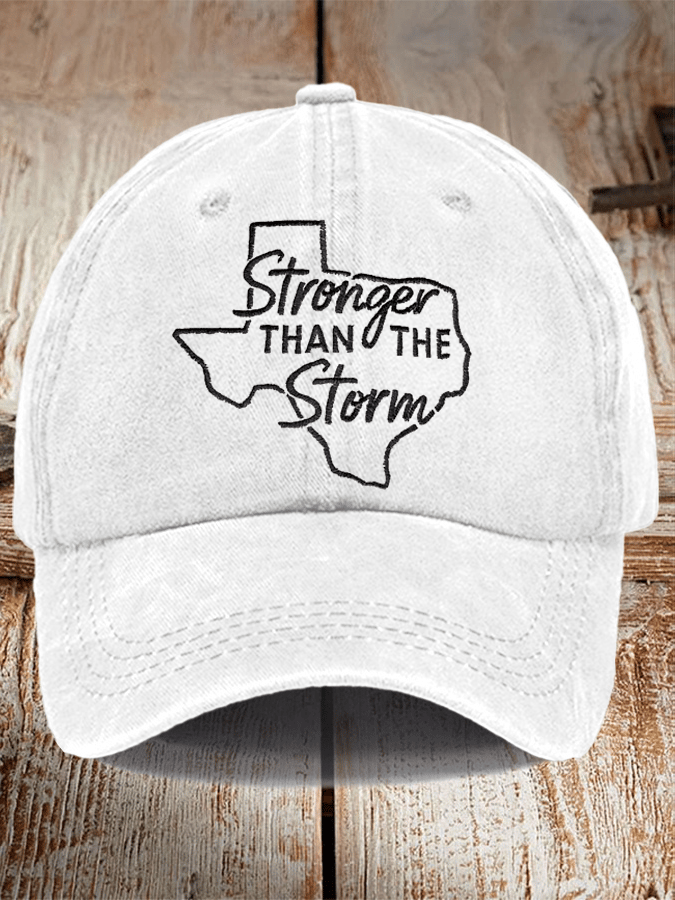 Texas Stronger Than The Storm Printed Hat
