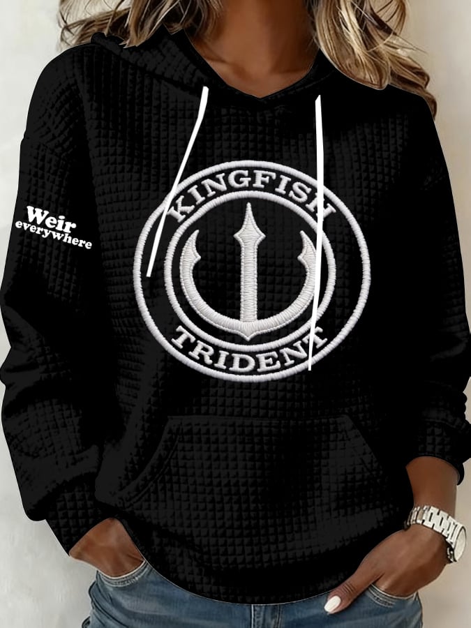 Women's Vintage Rock Tribute Print Hoodie