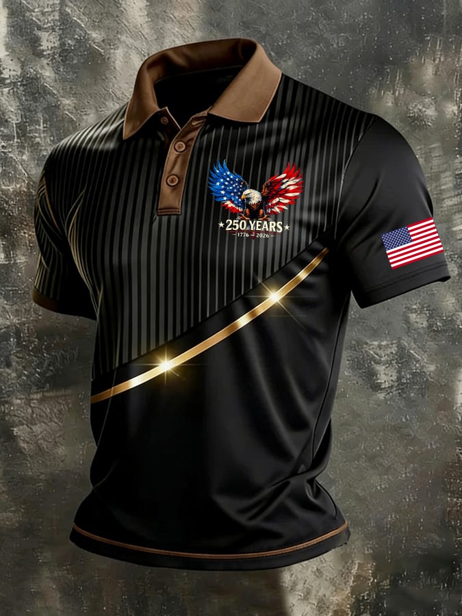 Men's 250th Anniversary Printed Short-Sleeve Polo Shirt