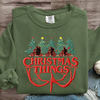 Christmas Things Upside Down Art Print Sweatshirt