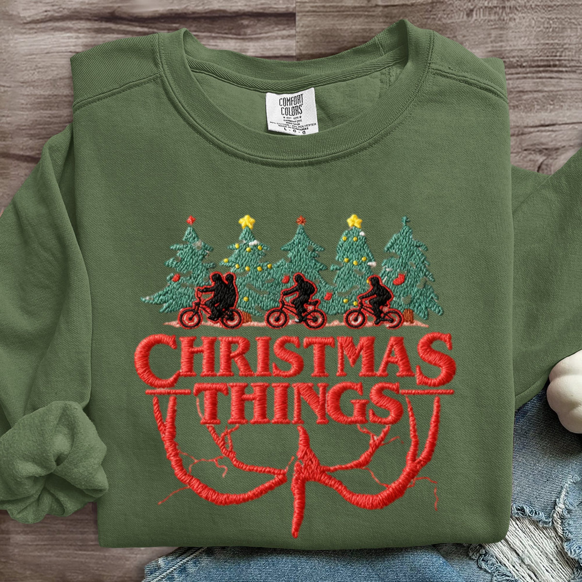 Christmas Things Upside Down Art Print Sweatshirt
