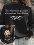 Women's Retro The Mom We All Remember When You Lose Someone You Love They Never Really Leave You Final Print Sweatshirt