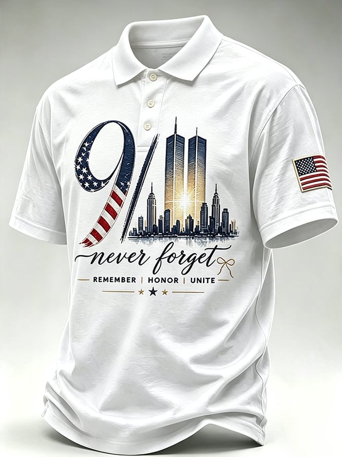 Men's 9.11 Never Forget Print Casual Top