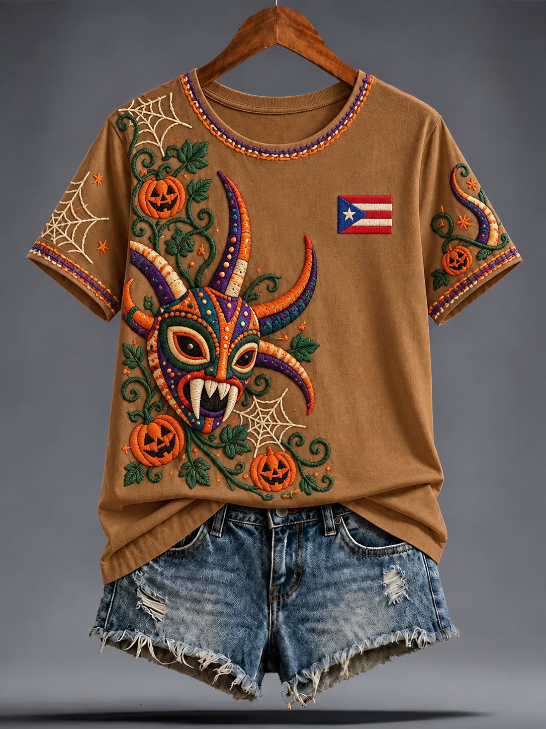 Women's Puerto Rico Halloween Graphic T-shirt