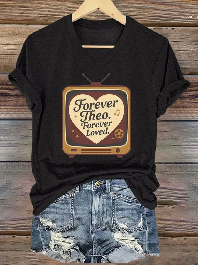 Women's  Forever Theo Forever Loved Printed Casual T-Shirt